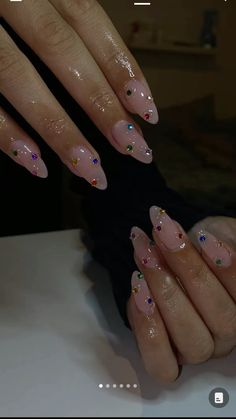 Posh Nails, Almond Acrylic, Colourful Nails, Vintage Nails, Gel Nails Diy, Nails Only, Bling Acrylic Nails