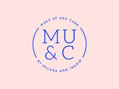 the logo for make up and care mu & c by helena and insided