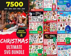 christmas ultimate svg bundle with over 750 images