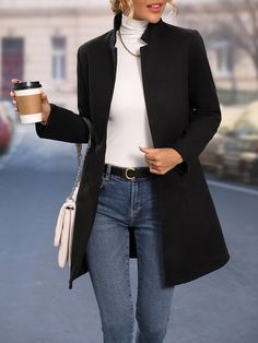 Casual Chic Outfits, Wool Peacoat, Casual Chic Outfit, Business Attire, Business Casual Outfits, Blazers For Women, Outerwear Women