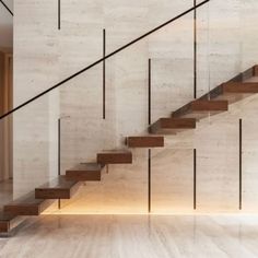 Light the way ✨ . . . . #DesignStairs #stephaniemoret #LightingDesign #ModernStaircase #ArchitecturalLighting #DesignDetails #InteriorDesign #ContemporaryDesign #ElegantStairs #IlluminatedStairs Travertine Stairs, Interior Design Portfolio Layout, Church Interior Design, Cladding Design, Home Hall Design, Bal Harbour, House Floor Design