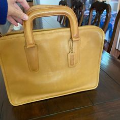 Picked This Up At An Estate Sale And Never Used It. Nearly Perfect Condition. Apparently Early 1970 Vintage Tan Leather. Incredible Condition. Real Leather Bags, Vintage Coach Bags, Drawstring Bucket Bag, Black Leather Backpack, Leather Briefcase, Givency Antigona Bag, Coach Leather, Vintage Coach, Vintage Handbags