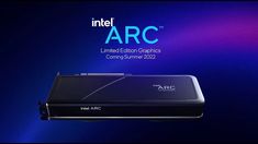 an advertisement for intel's new arc gaming console is shown in this image