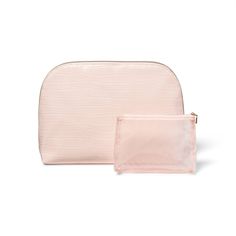 Bring a charming update to your accessories collection with the Sonia Kashuk™ Large Travel Makeup Pouch. This blush-shade makeup pouch set in a faux croc design includes a large pouch and a small mesh pouch to help keep sponges, lipsticks and other items separate. Designed with a zipper closure, these makeup pouches are prefect for travel. Blush Travel Pouch Bag, Compact Pink Bag For Everyday Use, Compact Everyday Pink Bag, Pink Cosmetic Storage With Removable Pouch, Versatile Pink Cosmetic Bag For On-the-go, Versatile Everyday Pink Cosmetic Bag, Versatile Pink Cosmetic Bag, Versatile Pink Cosmetic Bag For Everyday, Feminine Rectangular Cosmetic Bag For Everyday Use