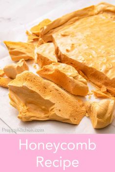 homemade honeycomb recipe with text overlay