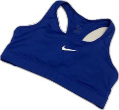 Blue Nike Sports Bra For Training, Nike Sporty Blue Sports Bra, Nike Blue Sports Bra For Workout, Nike Blue Sports Bra For Training, Nike Blue Moisture-wicking Sports Bra, Nike Blue Sports Bra With Moisture-wicking, Nike Blue, Sports Bras, Nike Dri Fit