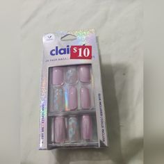 Brand New In Box 24 Piece Fake Press On Nails With Glue Inside. We Have Different Nail Shapes And Designs. Will Ship Within 24 Hours Of Cleared Payment. Fake Nails In Package, Little Kid Press On Nails, Claire's Fake Nails, Claire's Makeup Lip Gloss, Claire's Nails, Claire's Makeup, Different Nail Shapes, Pedicure Nail Art, Nail Art Tools