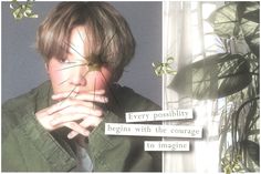 a collage of photos with plants and words