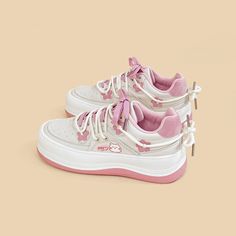 Add a Touch of Elegance and Cuteness to your style with our Sakura Cat Chunky Sneakers! 🌸😺👟 🌟 Adorable and Chic: These chunky sneakers are perfect for adding a touch of floral beauty and feline charm to your look. Ideal for those who appreciate a blend of elegance and cuteness. ✨ Superior Quality: Crafted with precision to ensure top-notch quality. Designed for a comfortable fit and featuring a delightful sakura cat design with chunky soles. 💫 Versatile and Stylish: These sneakers elevate y Kawaii Low-top Sneakers For Spring, Harajuku Style Low-top Sneakers For Spring, Kawaii Sneakers For Spring Streetwear, Kawaii Synthetic Sneakers For Streetwear, Harajuku Style Pink Synthetic Sneakers, Pink Harajuku Sneakers For Spring, Trendy Pink Chunky Sneakers For Spring, Pink Lace-up Chunky Sneakers For Spring, Pink Chunky Sneakers For Spring