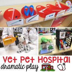 the vet pet hospital dramatic play is perfect for kids to learn how to use it