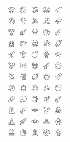 the icons are drawn in black and white to make it look like they have different shapes