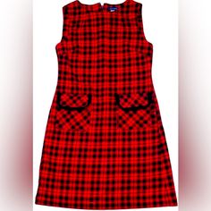 Nwt, Size 8. Very Cute For Fall! Can Be Worn So Many Ways. Sleeveless Cotton Dresses By Tommy Hilfiger, Casual A-line Dress By Tommy Hilfiger, Classic Red Cotton Dress, Red Cotton Formal Dresses, Red Tunic Dress, Navy Shirt Dress, Tommy Hilfiger Hoodie, Blue Cotton Dress, White Lace Shorts