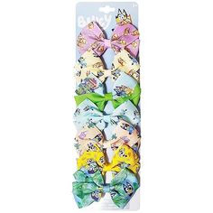 Amazon.com : Bluey Kids Hair Bows - Hair Accessories Gift Set- 7 Pcs 4 Inch Bow Bundle- for Girls- Different print on each clip- Alligator Clip- Ages 3 + : Beauty & Personal Care Frozen Hair, Princess Hair Bows, Hair Bows For Girls, Kids Hair Bows, Disney Encanto, Bows For Girls, Multi Colored Hair, Princess Hair