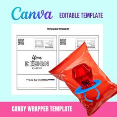 candy wrapper template for photographers