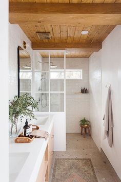 the bathroom is clean and ready to be used as a bathtub or shower stall