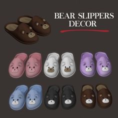 Sims 4 Cc Decor, Leo Sims, Sims Baby, The Sims 4 Packs, Bear Slippers, Sims 4 Children, Sims 4 Cc Folder