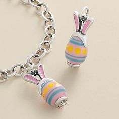 New Enamel Bunny Ears Art Glass Charm #New #JamesAvery #Easter #BunnyEars Playful Pink Jewelry For Easter, Playful Handmade Jewelry For Easter, Ears Art, Playful Art, Ear Art, Shape Art, James Avery, Pink Enamel, Bunny Ears