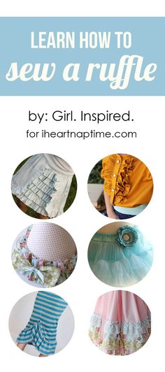 the instructions for how to sew a ruffled skirt with pictures of different styles