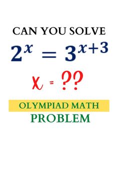 an image with the words, can you solve 2x = 3x3?