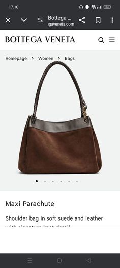 a brown handbag is displayed on the store's website page, and it appears to be for sale