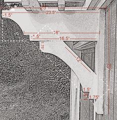 a drawing shows the height of a bridge and how it is connected to another structure