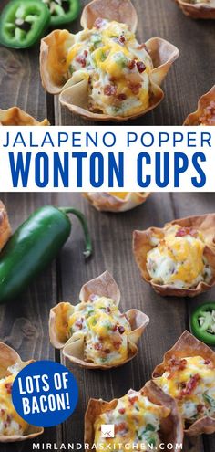 jalapeno popper wonton cups are an easy appetizer for any party