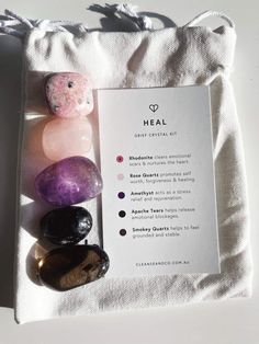 Crystal Kits | Cleanse & Co. – cleanse & co. Giftset Idea, Apothecary Room, Healing Candle, Crystal Store, Tumbled Crystals, Healing Candles, Apache Tears, The Healing Process, Natural Dye Fabric