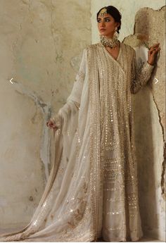 Nikkah Bride Dress, Nikkah Bride, Nida Azwer, Zardozi Work, Bridal Dresses Pakistan, Desi Clothes, Pakistani Bridal Wear