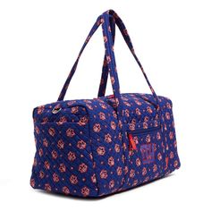 Explore the Vera Bradley NFL lineup of top-rated styles sure to capture your team spirit. This duffel has it all! Interior pockets keep your cosmetics, flat irons and socks all sorted. The exterior pockets keep boarding passes, reading material or snacks close by. Vera Bradley NFL Large Travel Duffel Bag in New York Giants Bandana Large Capacity Rectangular Sports Duffle Bag, Vera Bradley Duffel, Vera Bradley Duffle Bag, Vera Bradley Large Travel Duffle Bag, Vera Bradley Weekender Bag, Vera Bradley Travel Bag, Travel Duffel Bag, Vera Bradley Blue Island Medallion, Travel Duffle Bag