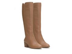 Lucky Brand Cashlin - Women's Boots : Latte : Modernize your footwear game by opting for the extremely fashionable Lucky Brand Cashlin Knee High Boots. This round toe pair features a leather upper construction with zippered side closure and stacked block heels. Synthetic lining and insole. Rubber outsole. Imported. Measurements: Heel Height: 1 4 5 in Circumference: 15 in Shaft: 15 3 5 in Product measurements were taken using size 7, width M. Please note that measurements may vary by size. Sharper Image, Product Reviews, High Boots, Knee High Boots, Women's Boots, Lucky Brand, Knee High, Block Heels, Womens Boots