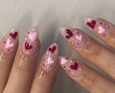 Valentine's Day Nails, Best Acrylic Nails, Valentines Nails, Nails Acrylic