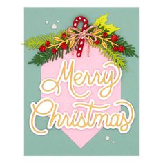 a christmas card with the words merry christmas on it