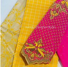 Wedding Saree Look, Simple Wedding Blouse Designs, Peacock Blouse Designs, Pink Blouse Designs, Maggam Work Blouse, Wedding Blouse Designs, Blouse Designs Indian