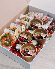 a box filled with lots of different types of food