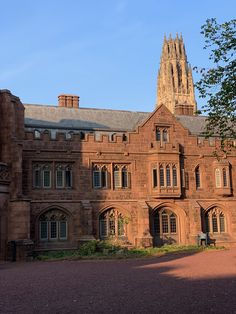 an old brick building with a clock tower