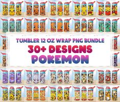 an image of the top 10 designs for pokemon themed items in this package, which includes two