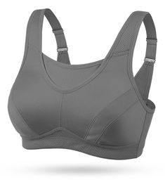 PRICES MAY VARY. Thin and wireless cup design, reduce constriction on your breast, improving comfort. Wide adjustable front-cushioned straps, no digging, disperse pressure on the shoulder for extra comfort. High sides and full coverage shape cover your breast greatly, no spillage. Perfect formfitting and flat seams design, reduces maximum bounces during high impact sport. Lightweight and quick dry material wicks moisture away from your skin. Mesh panel in the front, prevent the accidental exposu High Impact Sports Bras, High Impact Sports Bra, Padded Sports Bra, Sports Accessories, Sport Bra, Bra Straps, Bustiers, Intense Workout, Amazon Women