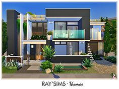 this is an image of a modern house in the game ray's sims