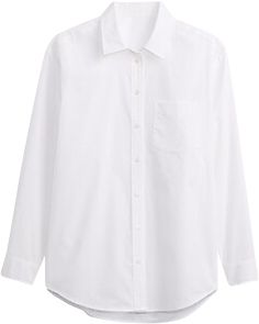 Cotton Button-up Shirt With Cuffed Sleeves, Cotton Shirt With Roll-up Sleeves And Shirttail Hem, Cotton Shirt With Cuffed Sleeves And Fold Down Collar, Cotton Shirt With Cuffed Sleeves And Spread Collar, Cotton Shirt With Button Cuffs And Shirttail Hem, Classic Blouse With Roll-up Sleeves And Shirttail Hem, White Cotton Shirt With Cuffed Sleeves, Classic Cotton Blouse With Roll-up Sleeves, Casual Cotton Shirt With Cuffed Sleeves