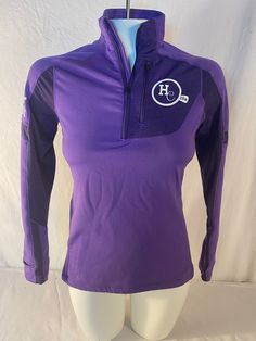 Womens Fleece Size XS Color: Purple Hot Chocolate Race pullover 14T KH Functional Fleece Sports Tops, Casual Purple Top For Running, Purple Long Sleeve Winter Activewear, Sporty Heather Tops For Sports, Long Sleeve Running Tops For Fall, Long Sleeve Tops For Running In Fall, Winter Long Sleeve Running Tops, Purple Athleisure Tops For Winter, Purple Fleece Sporty Tops