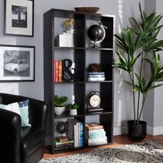 a living room filled with furniture and a potted plant