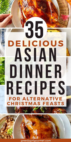 Want an alternative to the traditional Christmas dinner meal? Not a turkey lover? Try these unique christmas dinners around the world? This list of 35 POPULAR Asian Christmas food ideas is hyst what you need for your family's Christmas dinner party! Asian thanksgiving, easy thanksgiving dinner ideas, chinese food for a crowd recipes Asian Holiday Recipes, Asian Thanksgiving Recipes, Chinese Thanksgiving Dinner, Vietnamese Christmas Food, Chinese Food Christmas Dinner, Asian Christmas Food, Asian Christmas Decorations, Dinner Ideas Chinese, Easy Thanksgiving Dinner Ideas