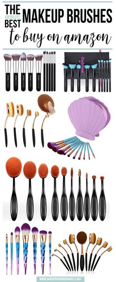 Stop everything you're doing right NOW! You have to check this post out. The ABSOLUTE BEST Makeup Brushes on Amazon! Best Makeup Brushes Set, Makeup Brushes Amazon, Make Up Diy, Make Up Kits, Festival Make Up, Artist Makeup, Make Up Tools, Best Makeup Brushes, Makeup Brushes Set