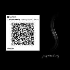 a black and white photo with a qr code in the middle, on a dark background