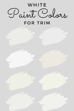 white paint colors for trim on a gray background