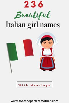 236 beautiful Italian girl names with meanings Cute Female Names, Italian Names And Meanings, Puppy Girl Names, Islamic Names With Meaning, Mexican Names