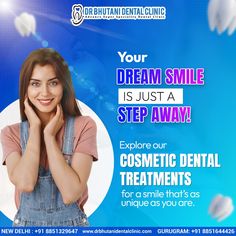 A smile as unique as you are is within reach! 🌼 Explore our cosmetic dental treatments and take the first step toward your dream smile. 

Transform Your Smile with Us! ✨

Visit Us At:
1️⃣ Dr. Bhutani Dental Clinic – Rajouri Garden
📌 Address: B-7, Rajouri Garden (Black Building), Near Raja Garden Chowk, Opp. Metro Pillar No. 381, New Delhi - 110027
📍 Google Location
📞+91 88513 29647, +91 98102 44656

2️⃣ Dr. Bhutani Dental Clinic – Gurugram
📌 Address: Plot No. 9, 1st Floor, Sector 109, Main Sector Road (Near Balaji Super Mart), Dwarka Expressway, Gurugram - 122006, Haryana
📍 Google Location
📞+91 88516 44426, +91 98990 07687

⏰ Both Clinic Timings:
Monday to Saturday: 10:00 AM – 7:00 PM
Sunday: Closed Black Building, Dental Cosmetics, Smile Makeover, Your Smile, Dental Clinic, Take The First Step, New Delhi, A Smile, Dreaming Of You