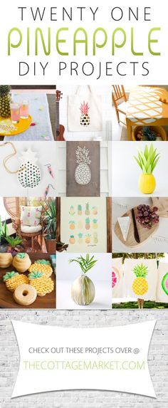 the pineapple diy project is featured in this postcard