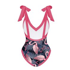 Swimsuit Flamingo Print One Piece Suit with Skirt Beach Dress Bathing Suit Summer Surf Wear Sport Type: swim Pattern Type: Animal Material: Spandex,Polyester Item Type: One Pieces Gender: WOMEN Fit: Fits true to size, take your normal size Department Name: Women