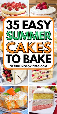 Summer cakes are a breeze to make! Explore our easy summer dessert recipes, featuring light summer cake recipes, fruity cakes, and citrus cakes perfect for any occasion. Dive into no-bake summer desserts and cool whipped cream cakes that are ideal for hot days. Discover vibrant summer birthday cakes, tropical cakes, and beach-themed cakes. Check out our easy summer baking ideas and colorful summer cake decorating ideas. Indulge in refreshing summer treats and berry cakes that everyone will love! Summer Birthday Dessert Ideas, Summer Bday Cakes, Easy Summer Cakes, Summer Time Cakes, Best Summer Cake Recipes, Light Summer Cake, Summer Cake Flavor Ideas, Summer Easy Desserts, Easy Beautiful Cakes